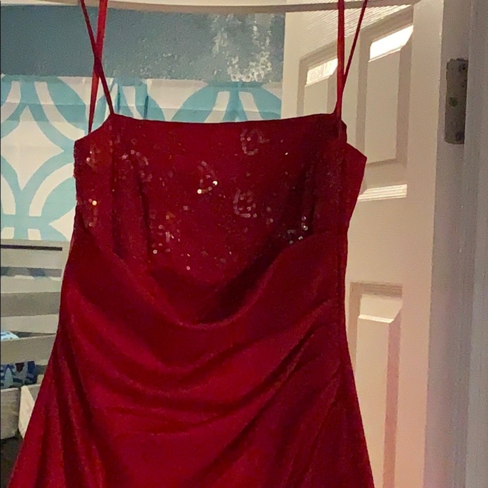 Red prom or night gown